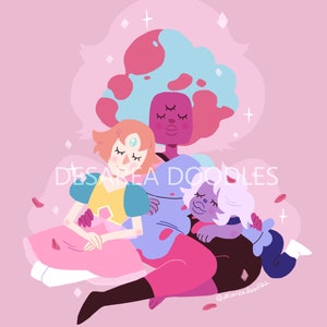 Steven Universe Crystal Gem and OffColor Origins Prints