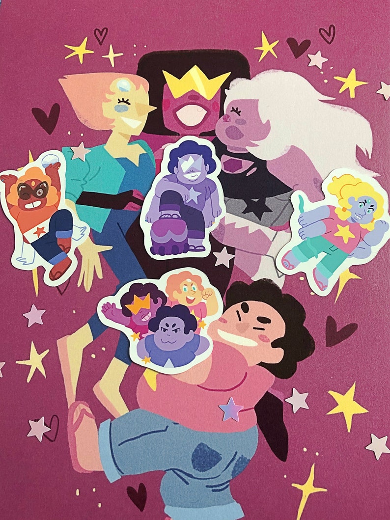 steven universe future fusion stickers sardonyx opal