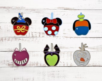 Character Candy Apples Collection 6 Specific Disney Park Trading Pin Set ~ New