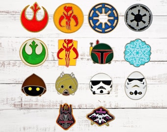 Mandalorian-tema Star Wars 5-pinsset Disney Park-samlarpins ~ Helt nya