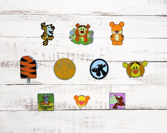 Tigger Themed 5 Disney World Park Trading Pins ~ Winnie the Pooh ~ Brand New