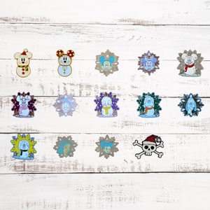 Christmas Character Themed 5 Pin Set Disney Park Trading Pins ~ Brand New