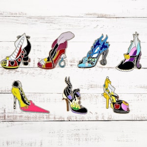 Villain High Heel Pin Collection Set of 7 Disney Park Trading Pins ~ Brand New