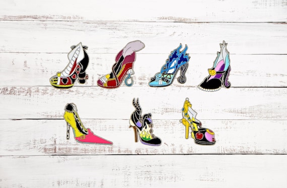 Villain High Heel Pin Collection Set of 7 Disney Park Trading Pins