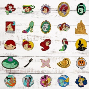 Ariel - The Little Mermaid 5 Themed Pin Set Disney World Park Trading Pins ~ New