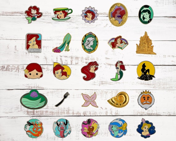Ariel - the Little Mermaid 5 Themed Pin Set Disney World Park