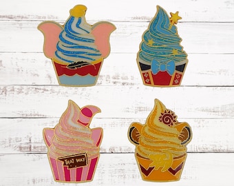 4 Eis Soft Serve Charaktere Frozen Yogurt Disney Parks Trading Pin Set Neu