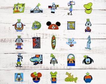 Goofy Themed 5 Disney Trading Park Pins Set ~ Randomly Assorted ~ Brand New