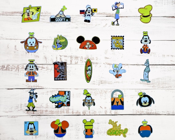 Goofy Themed 5 Disney Trading Park Pins Set ~ Randomly Assorted ~ Brand New