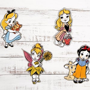Animators Series 4 Sketch Pin Set Disney Park Trading Pins Girl Characters ~ New