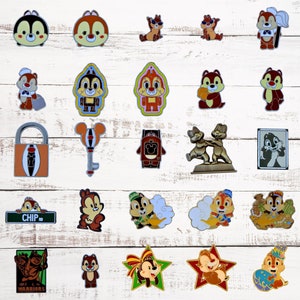 Chip & Dale Themed 5 Disney Park Trading Pins ~ Randomly Assorted ~ Brand New