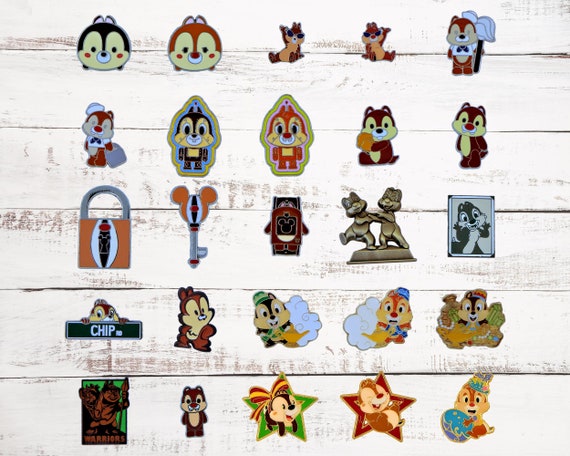 Chip & Dale Themed 5 Disney Park Trading Pins ~ Randomly
