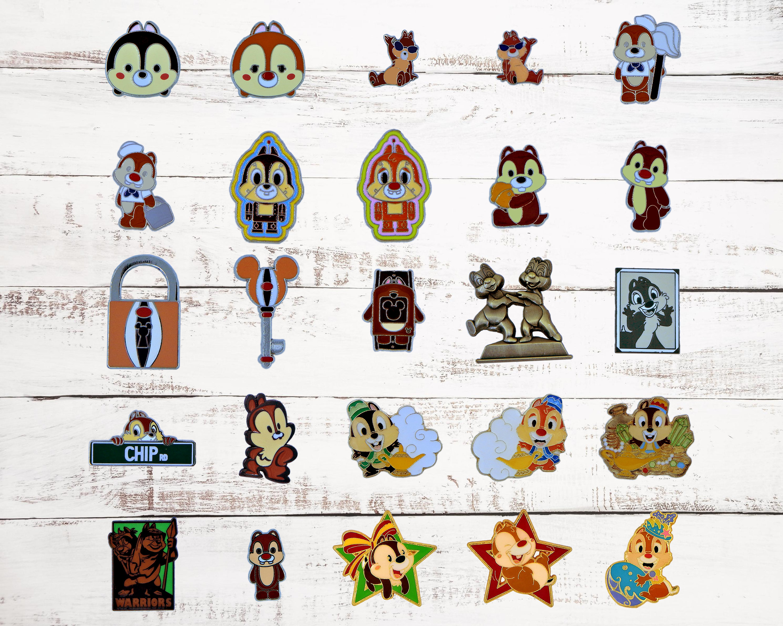 Chip & Dale Themed 5 Disney Park Trading Pins ~ Randomly Assorted