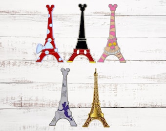 Eiffel Tower Themed 5 Specific Pin Walt Disney Park Trading Pins Set ~ Brand New