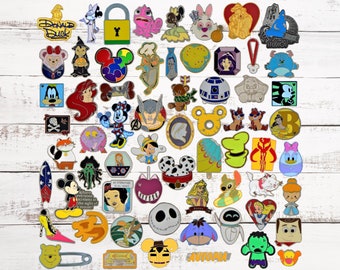 50 Disney-Sammelpins, verschiedene Ausführungen, brandneu, originalverpackt, keine Duplikate