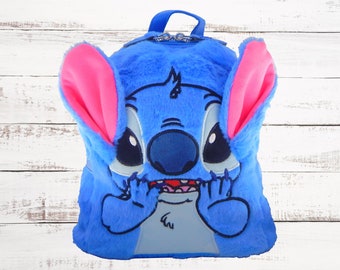 Mochila pequeña Stitch Disney Parks para niños con correas ajustables - Nueva