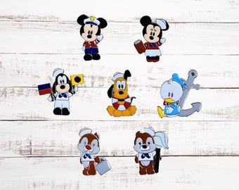 7 Disney Cruise Line Themed Character Trading Park Pins Specific Set Brand New
