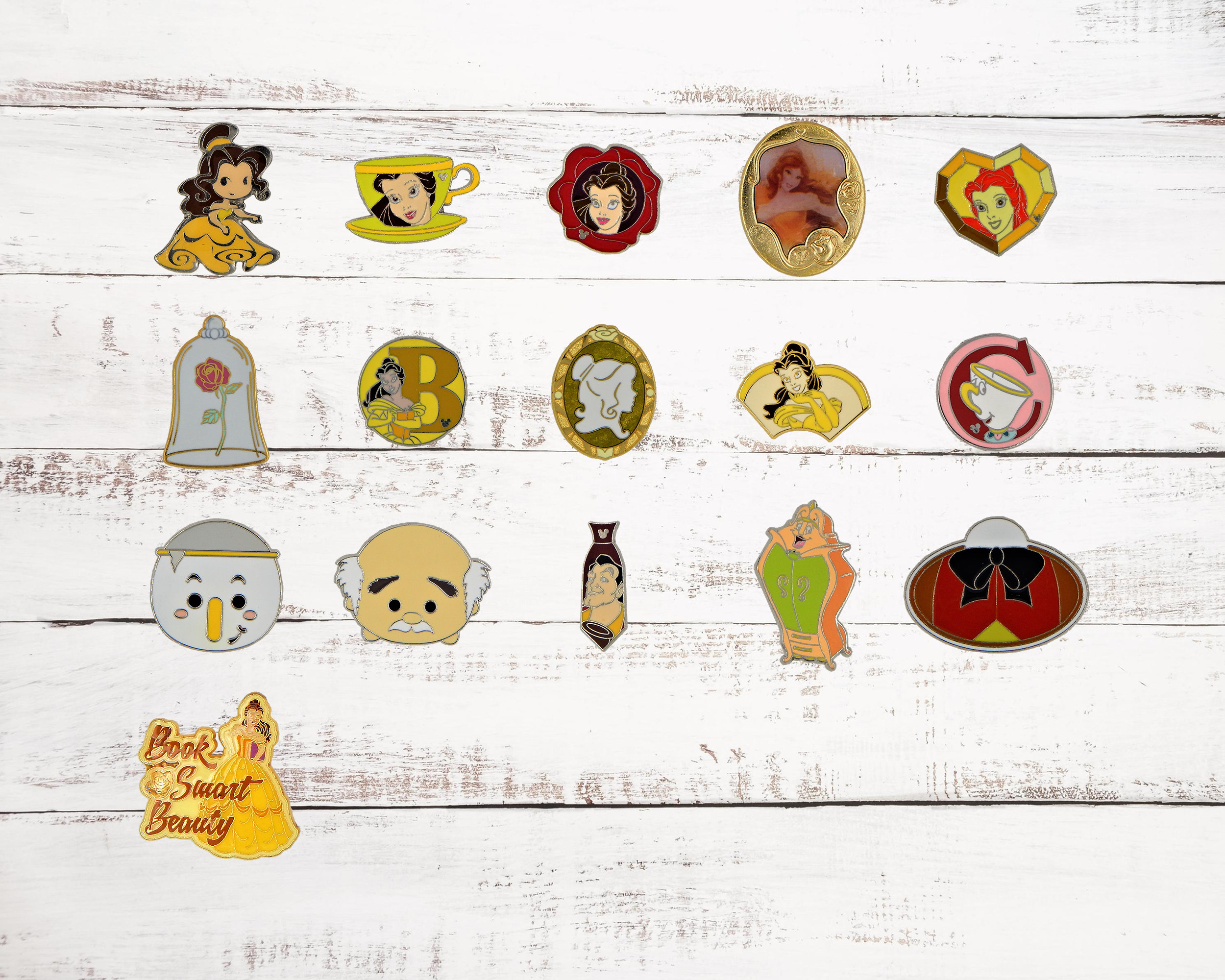 beauty:beast ピンバッジ　セット Belle ~ Beauty and the Beast Set With 5 Assorted Disney Trading