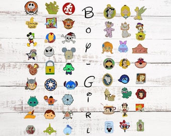 Disney Boy and Girl Themed Assorted Pin Trading Lot ~ 10, 25 or 50 Pins ~ Brand New ~ No Doubles