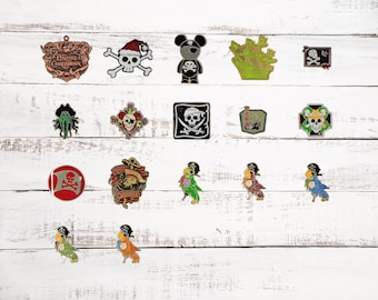 Pirates of the Caribbean 5 Themed Disney Assorted Trading Pins Set ~ Brand New