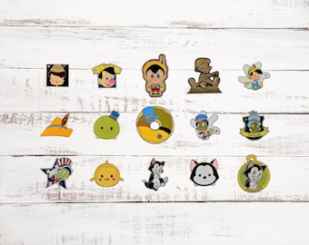 Pinocchio Themed 5 Disney Trading Park Pins Set ~ Randomly Assorted ~ Brand New