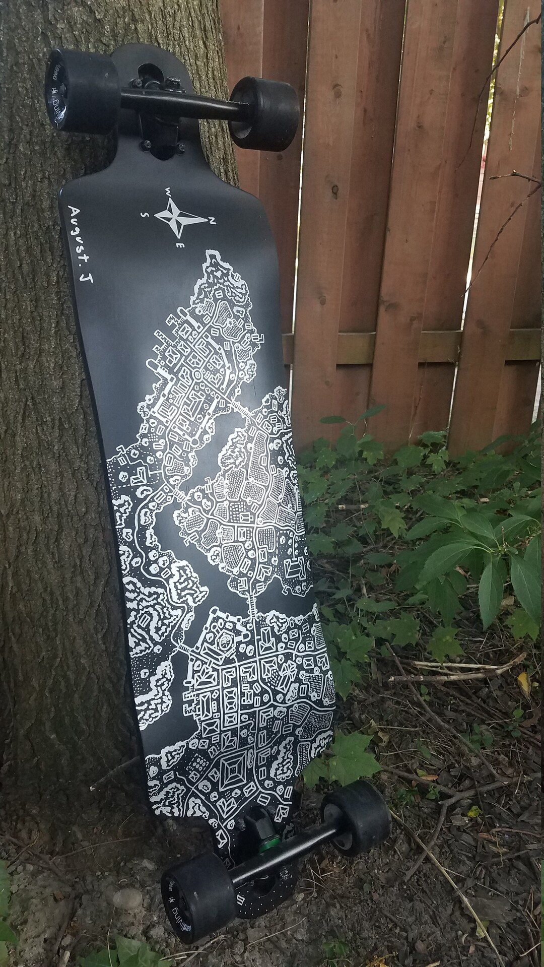 Pintado a mano Drop Down Longboard Etsy España