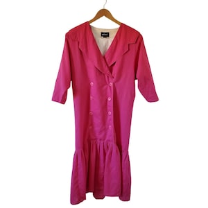 pink drop waist midi dress Newberry Dress in Day Glow Check 8 main image 0