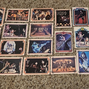 1978 Kiss Rock Band-ruilkaarten. 20 verschillende genummerde kaarten - zie beschrijving.