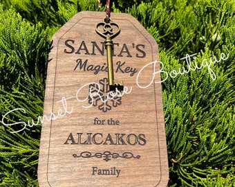 Santa’s Magic Key, personalized Santa’s magic key, Christmas ornament, Christmas gift, personalized Christmas gift, Christmas key,