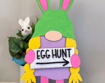 DIY Girl Gnome Shelf Sitter, paint party, diy, easter, easter craft, easter decor, paint your own, easter activity