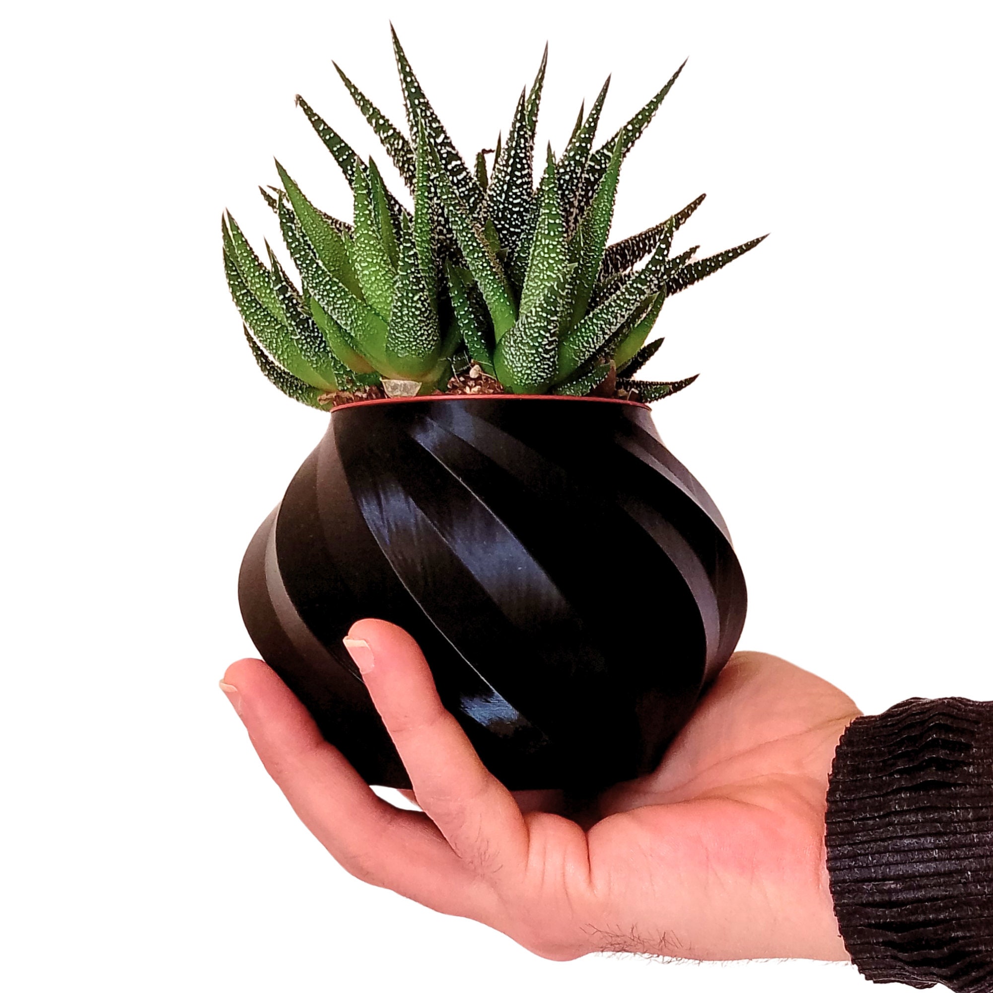 Vasi Da Fiori Moderni Da 7 Cm, In Plastica, Con Fori Di Drenaggio - Foto 14