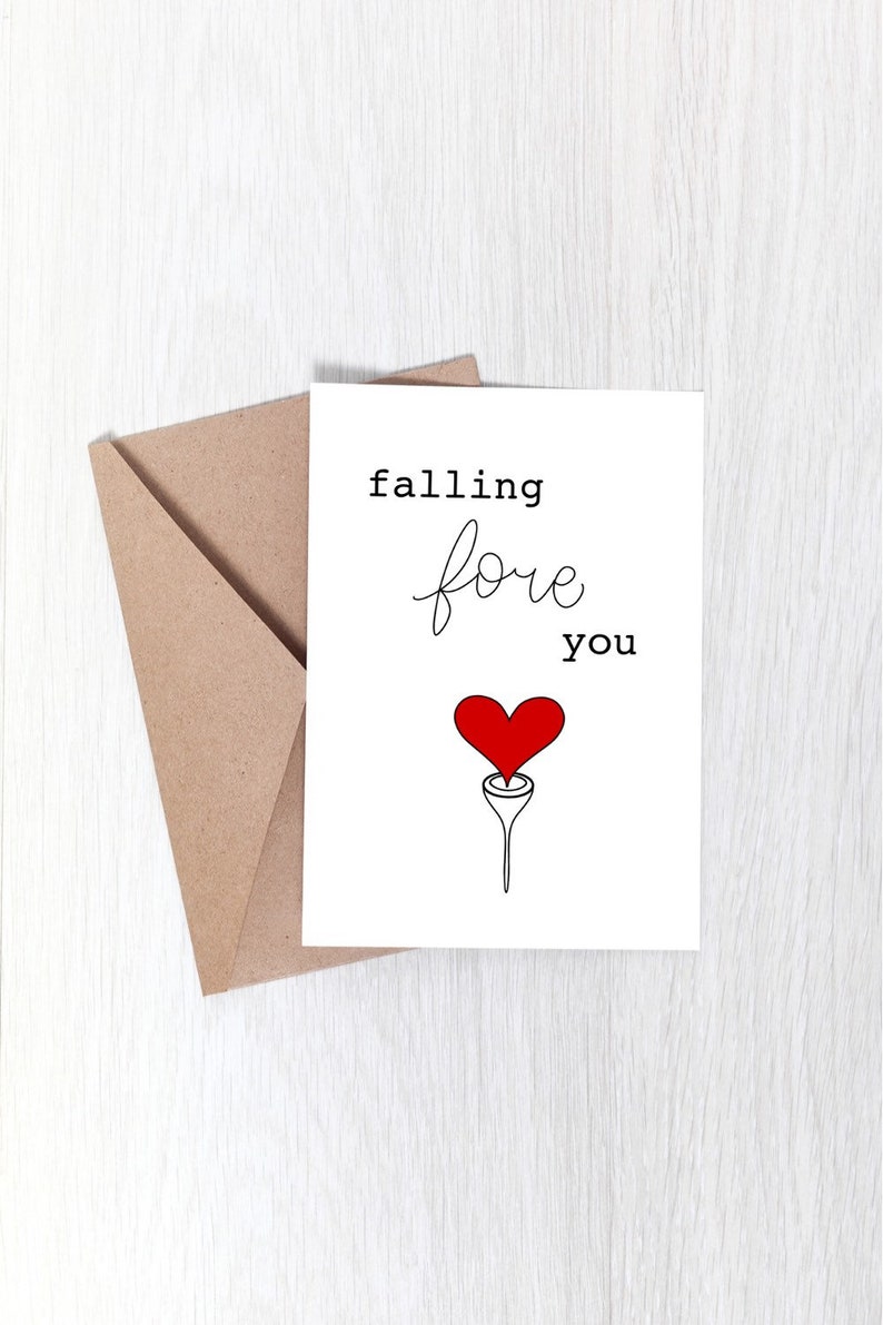 Falling Fore You Valentine\u2019s Day Card