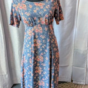 90s empire waist dress VINTAGE 90s BLACK VELVET EMPIRE WAIST DRESS