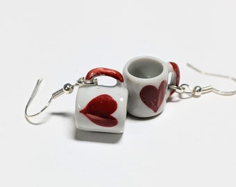 Coffee Earrings, Coffee Cup Earrings, Coffee Lover Gift, Morning Coffee Earrings, Latte Earrings, Valentines Gift for Best Friend