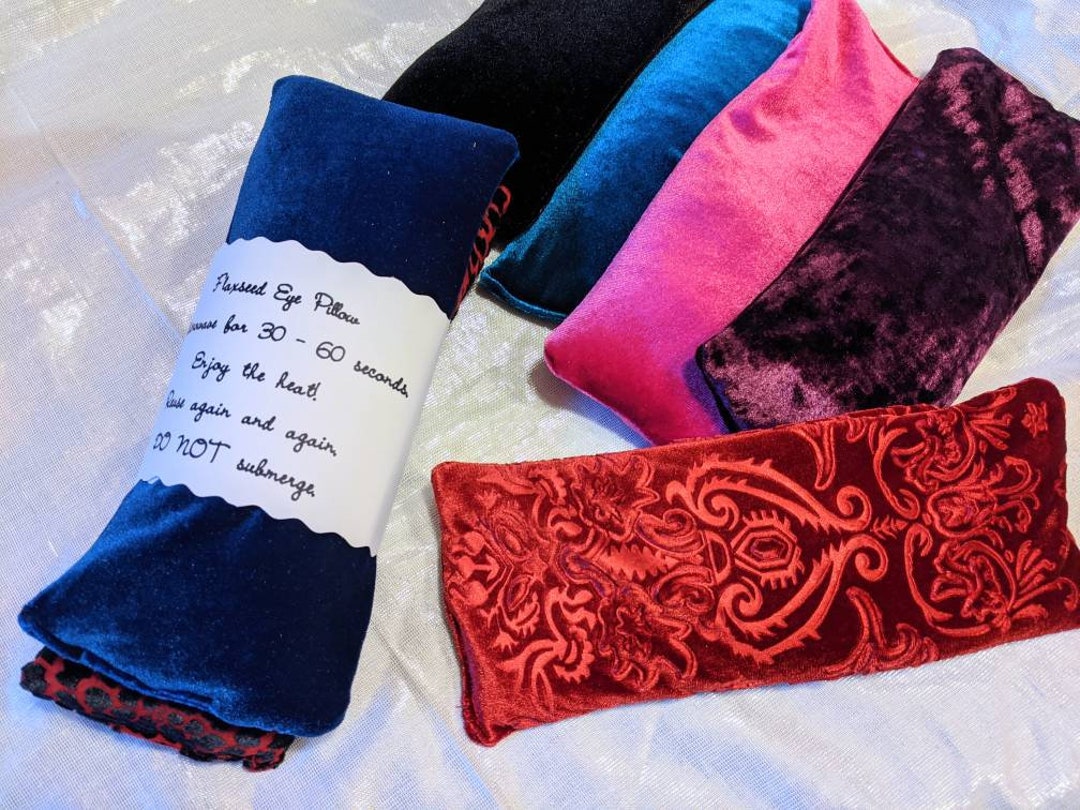 Velvet Eye Pillow, Flaxseed Eye Pillow, Flax Seed Eye Pillow, Self Care