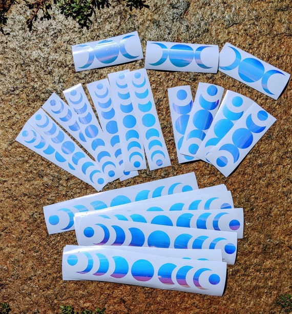 Opalescent Moon Decal Moon Phase Sticker Moon Bumper Sticker Etsy