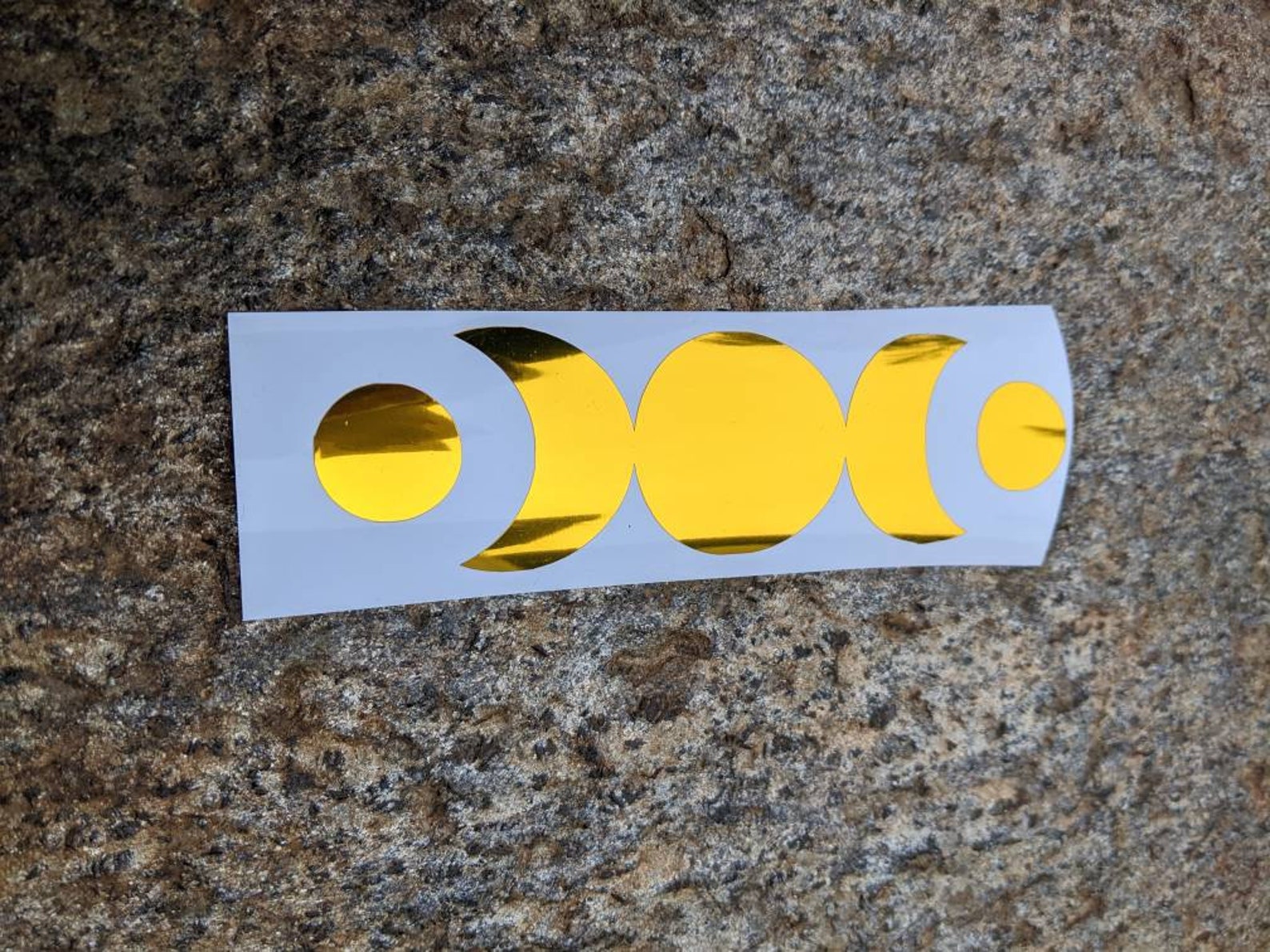 Gold Moon Decal, Moon Phase Sticker, Moon Bumper Sticker for Car