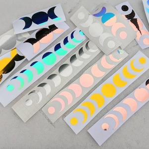 Opalescent Moon Decal, Moon Phase Sticker, Moon Bumper Sticker for Car, Triple Moon Sticker, Wiccan Decals, Water Bottle Moon, Witchy Gift
