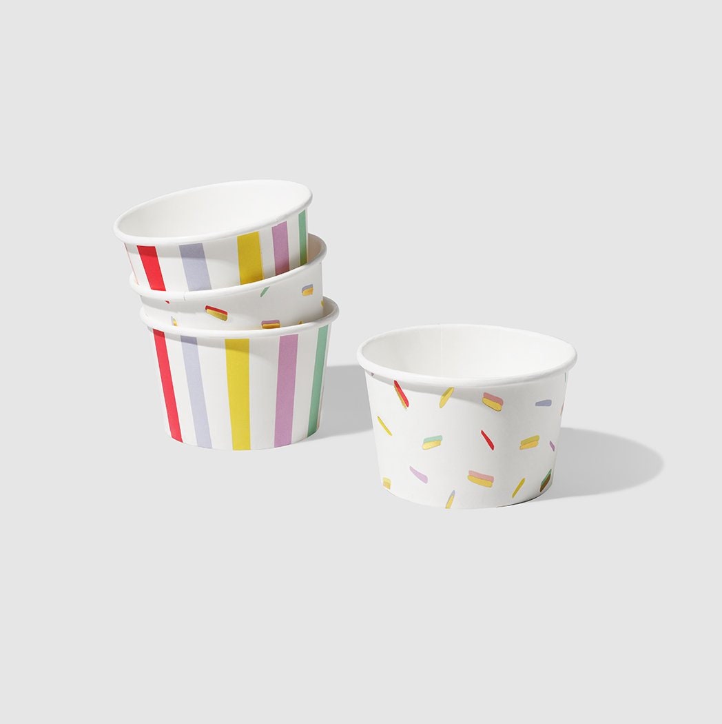 Stripe and Sprinkle Bowls 10 per pack