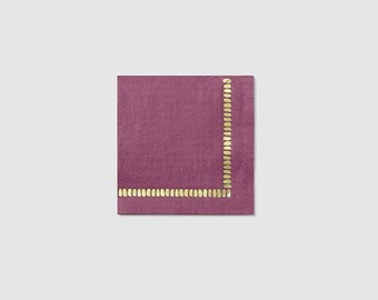 Plum Brushstroke Cocktail Napkins (25 per pack)