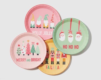 Christmas Characters Large Plates (10 Per Pack)