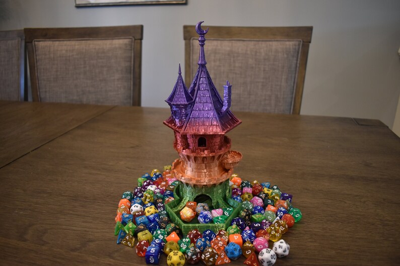 Wizard Dice Tower Fates End Fantasy Themed Tabletop image 1