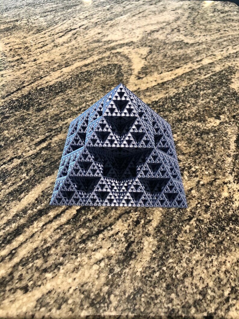 3D Printed Sierpinski Triangle Fractal Pyramid | Etsy