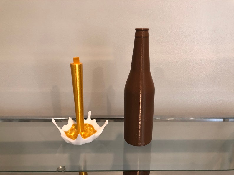 Floating Pouring Beer Bottle Kitchen Decor Bar Decor Etsy