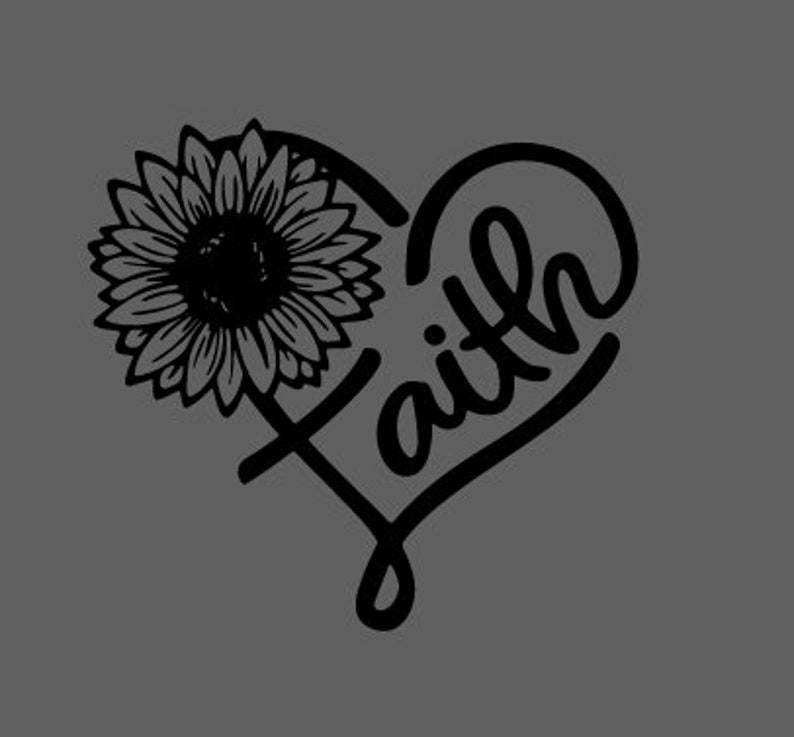 Download Sunflower Faith SVG Digital Download Only | Etsy