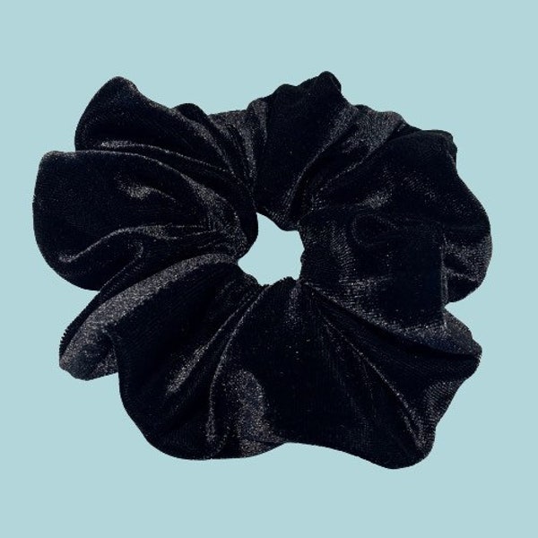 Black Velvet Oversized Scrunchie-Black Scrunchie-Velvet Scrunchie-Ponytail-Messy Bun-Cute Scrunchie- Black Hair Tie-Big Scrunchie-Large-Huge