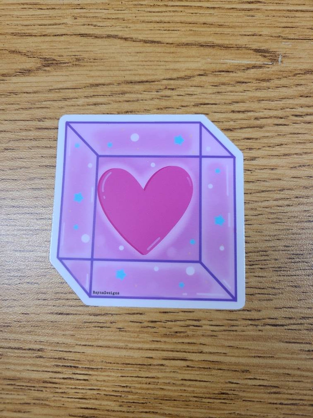 Heart Sticker, Boxed Heart - Etsy
