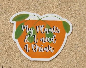 Plant Humor Vinyl Sticker