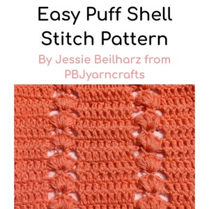 Easy Puff Shell Blanket Stitch Tutorial