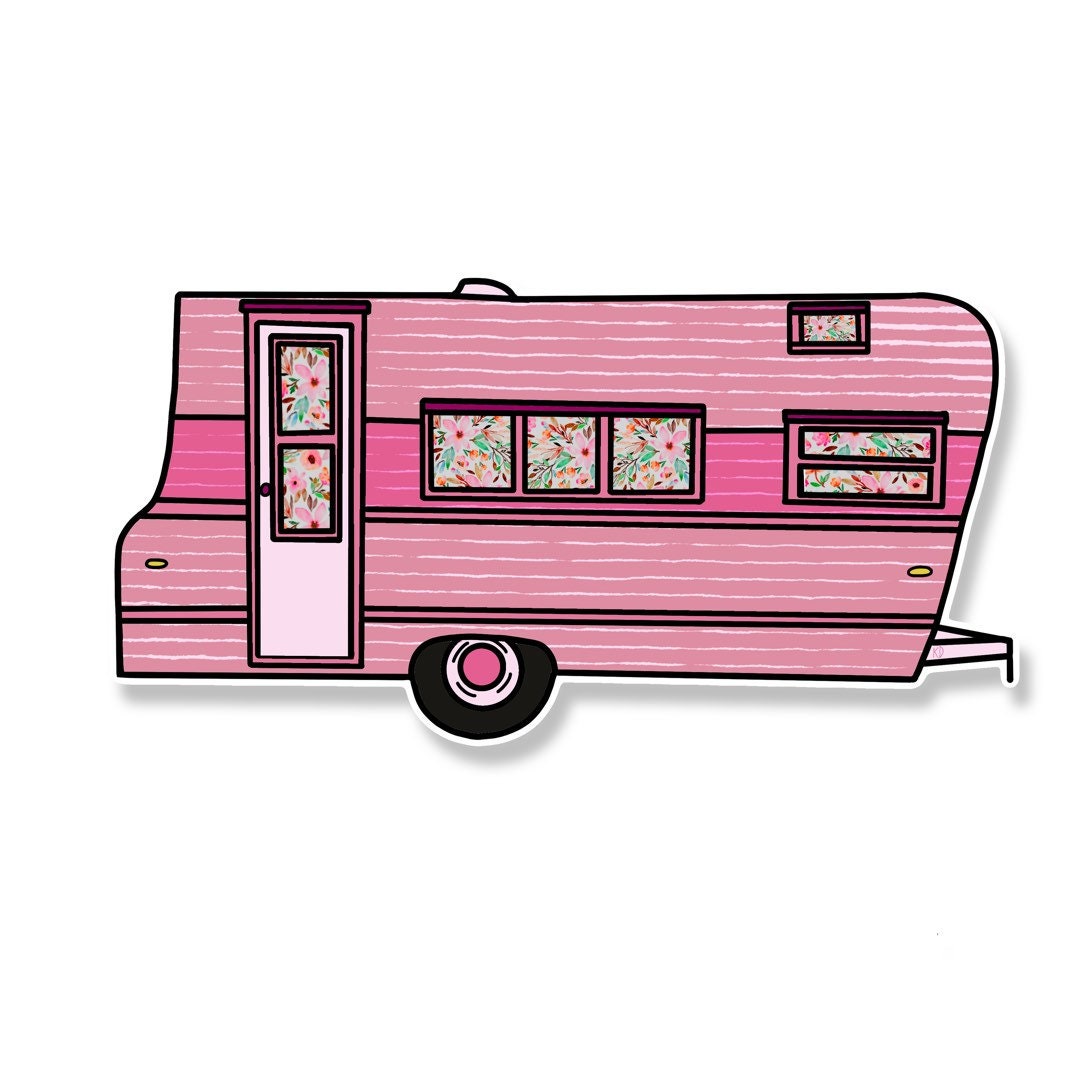 Pink Camper Stickers 3 inches Trailer RV Mobile Home Etsy